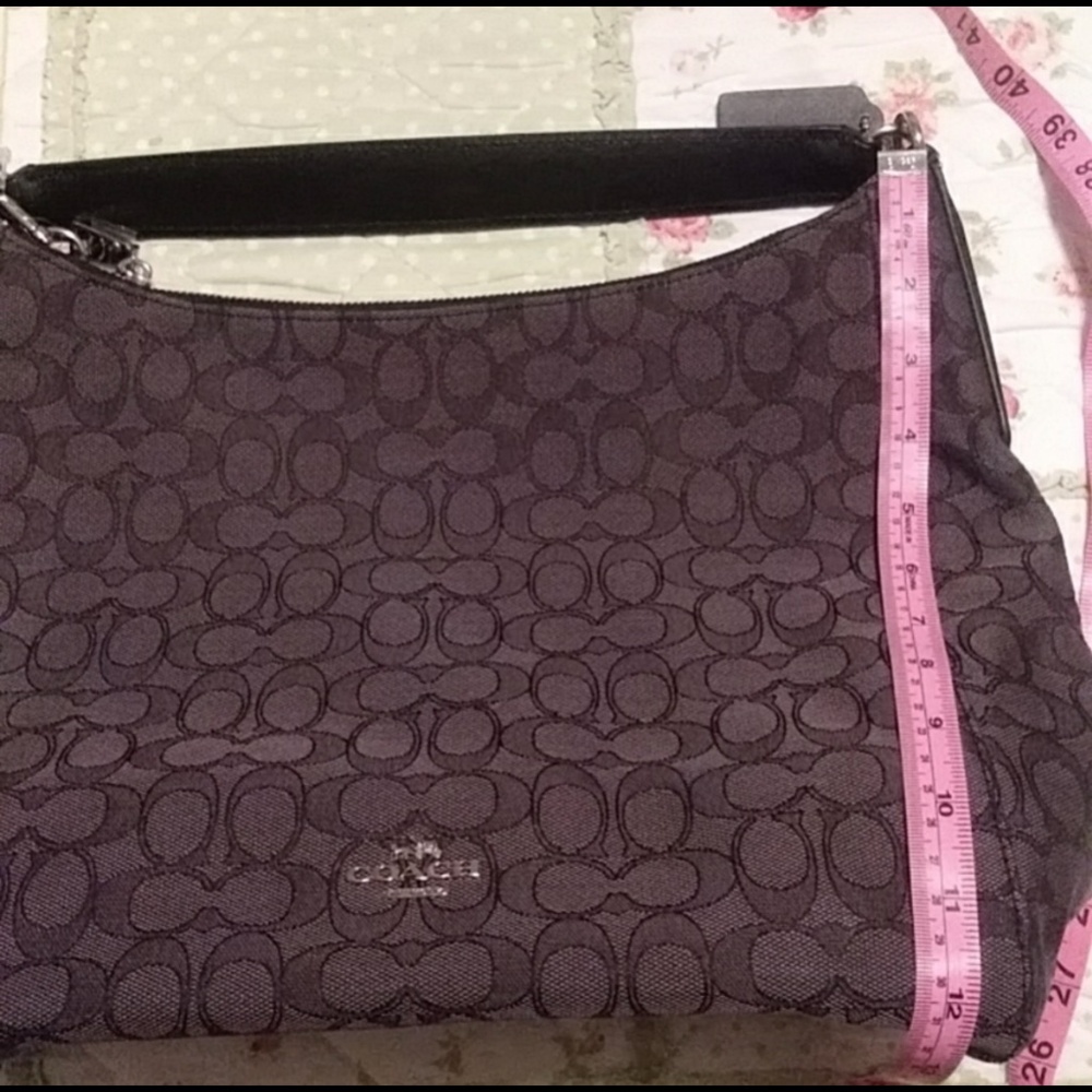 Coach Charcoal and black Signature Pattern Bag. - Picture 9 of 10